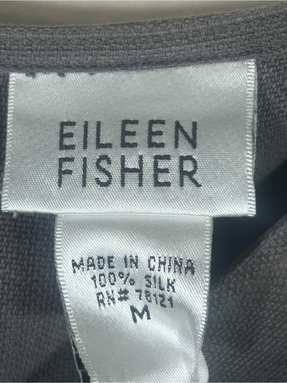 Eileen Fisher Silk Maxi Dress Womens M Gray Minimalist Lagenlook Essential - Picture 7 of 7